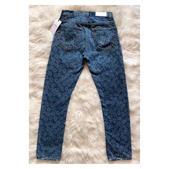 New! Rare RE/DONE x Levi's Collection 70s Floral High Waist Straight Jeans - Picture 6 of 8